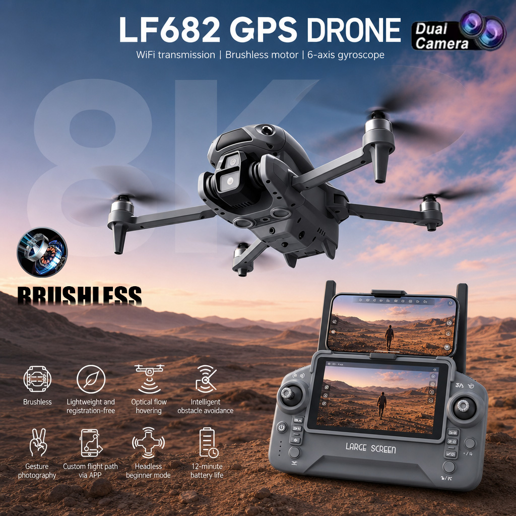 Nowy dron LF682 8K z podwójną  – Drone Multispectral recenzja i cena